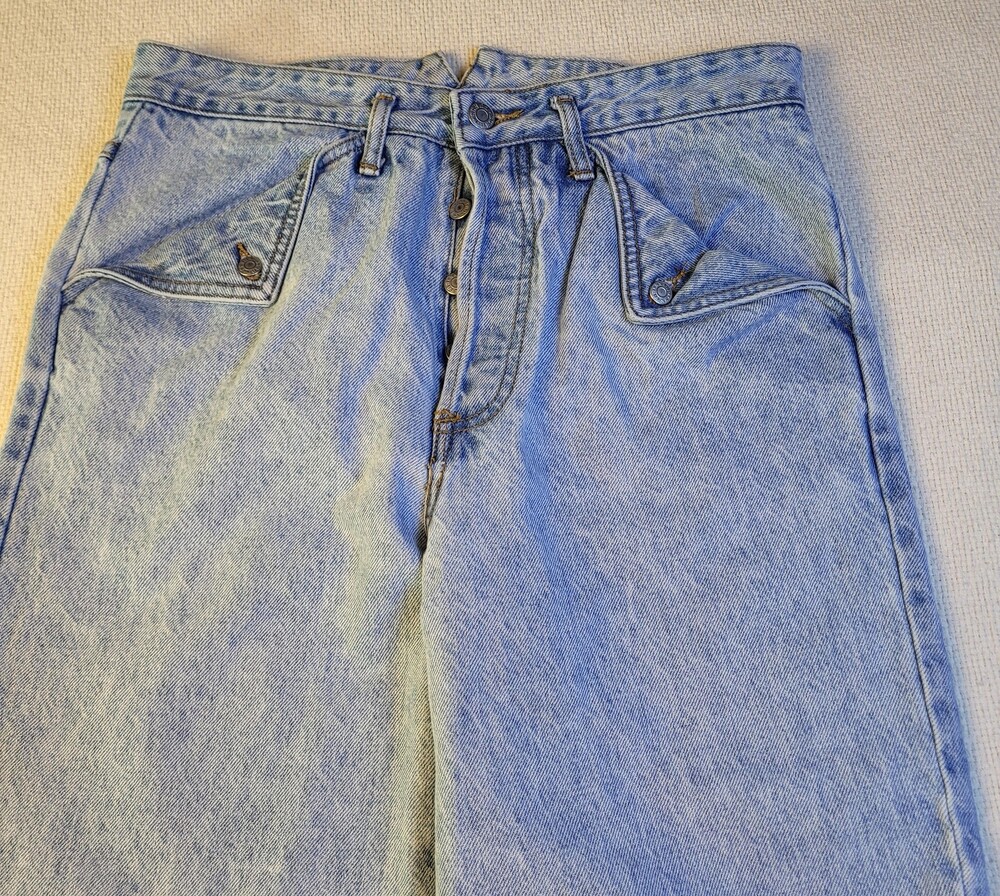 Vtg GUESS Jeans Womens Sz 3 Button Fly 30 x 26 Blue RARE 80s A GEORGES MARCIANO